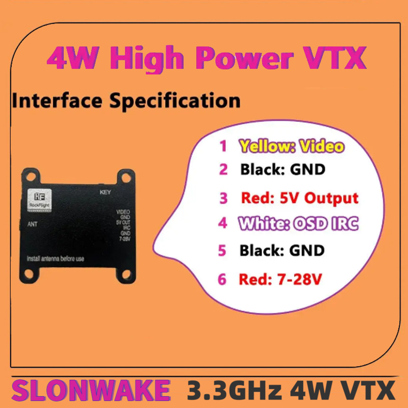 SLONWAKE FPV 3.3G 16CH 4000mW  - Fpv Drone Transmitter review and price